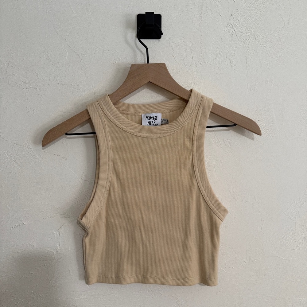 Princess Polly Cream Crop Top